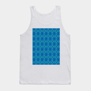 Turquoise & Blue Argyle Tank Top